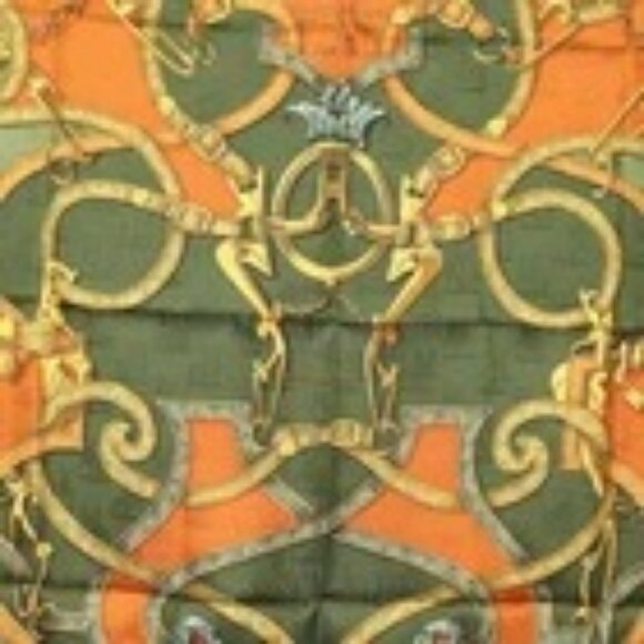 HERMES Carre 90 Scarf ""L'INSTRUCTION DU ROY"" Silk Green Auth - Picture 4 of 15